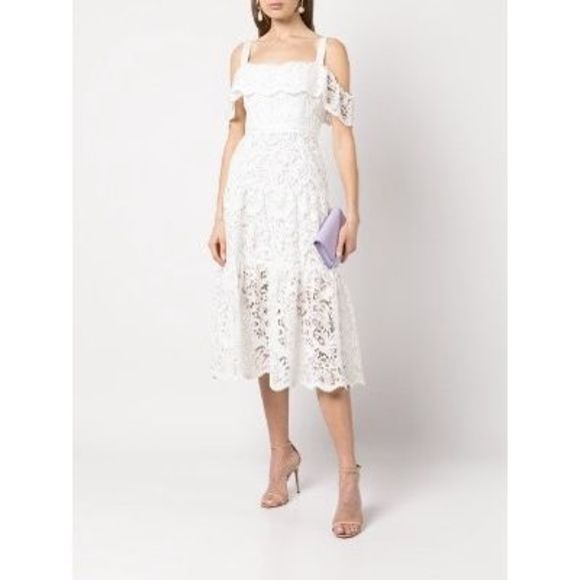 NWT Marchesa Notte LACE MIDI DRESS